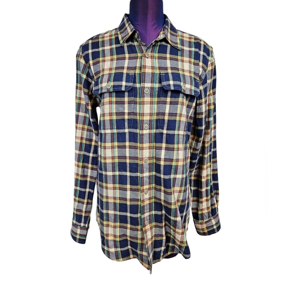 Filson Blue & Yellow Plaid Button Down Work Woven‎ Shirt Size XS Men's P22 - Picture 6 of 9